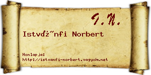 Istvánfi Norbert névjegykártya