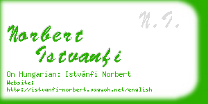 norbert istvanfi business card